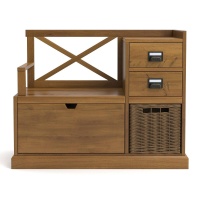 Обувница В прихожую с сиденьем и ящиками Lindley единый размер каштановый LA REDOUTE INTERIEURS  фото, kupilegko.ru